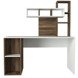 Hanah Home Mesa de Estudio Escandinava Blanco y Nogal